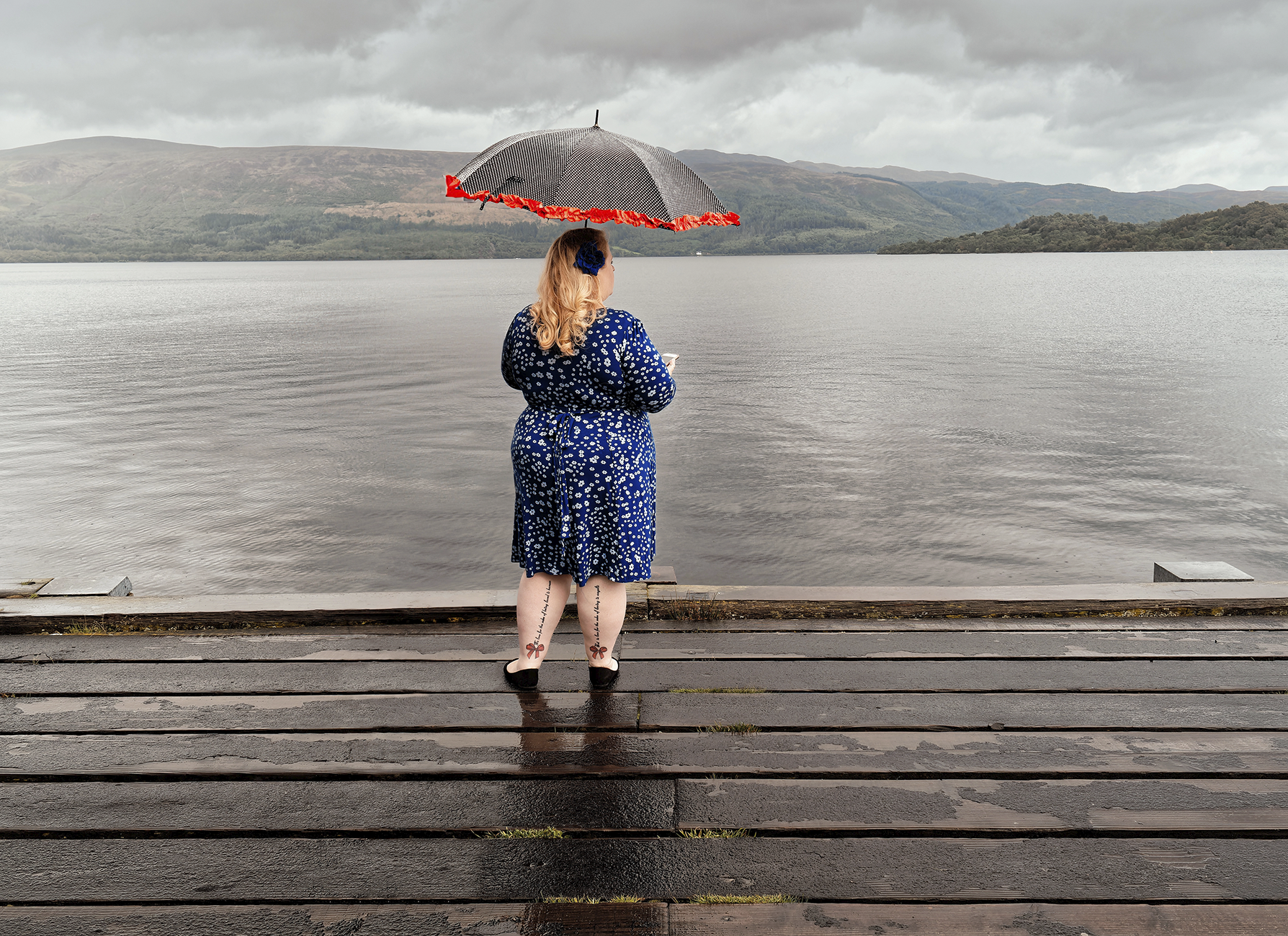 art print photography Scotland woman tattoos loch